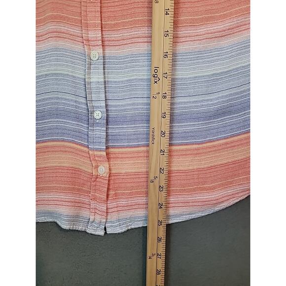 Universal Thread Women’s Button-Up Shirt – Size L – Orange & Blue – GUC Boxy Fit - Picture 6 of 7